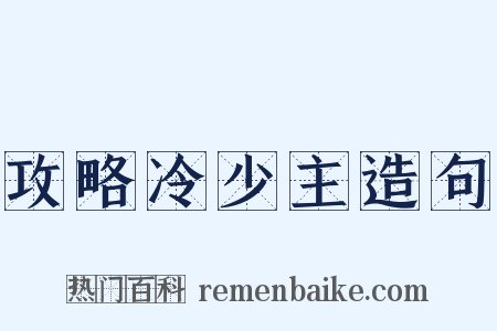 攻略冷少主造句是什么意思的图片